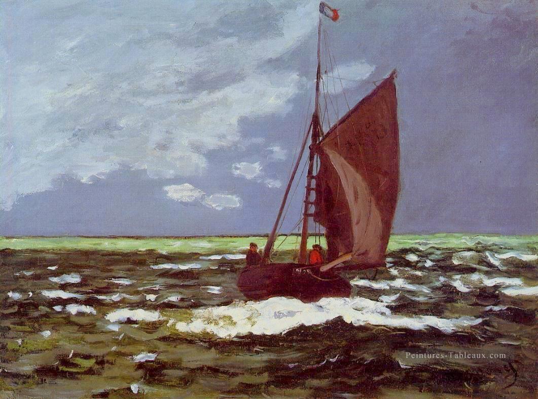 Paysage marin orageux Claude Monet Peintures à l'huile